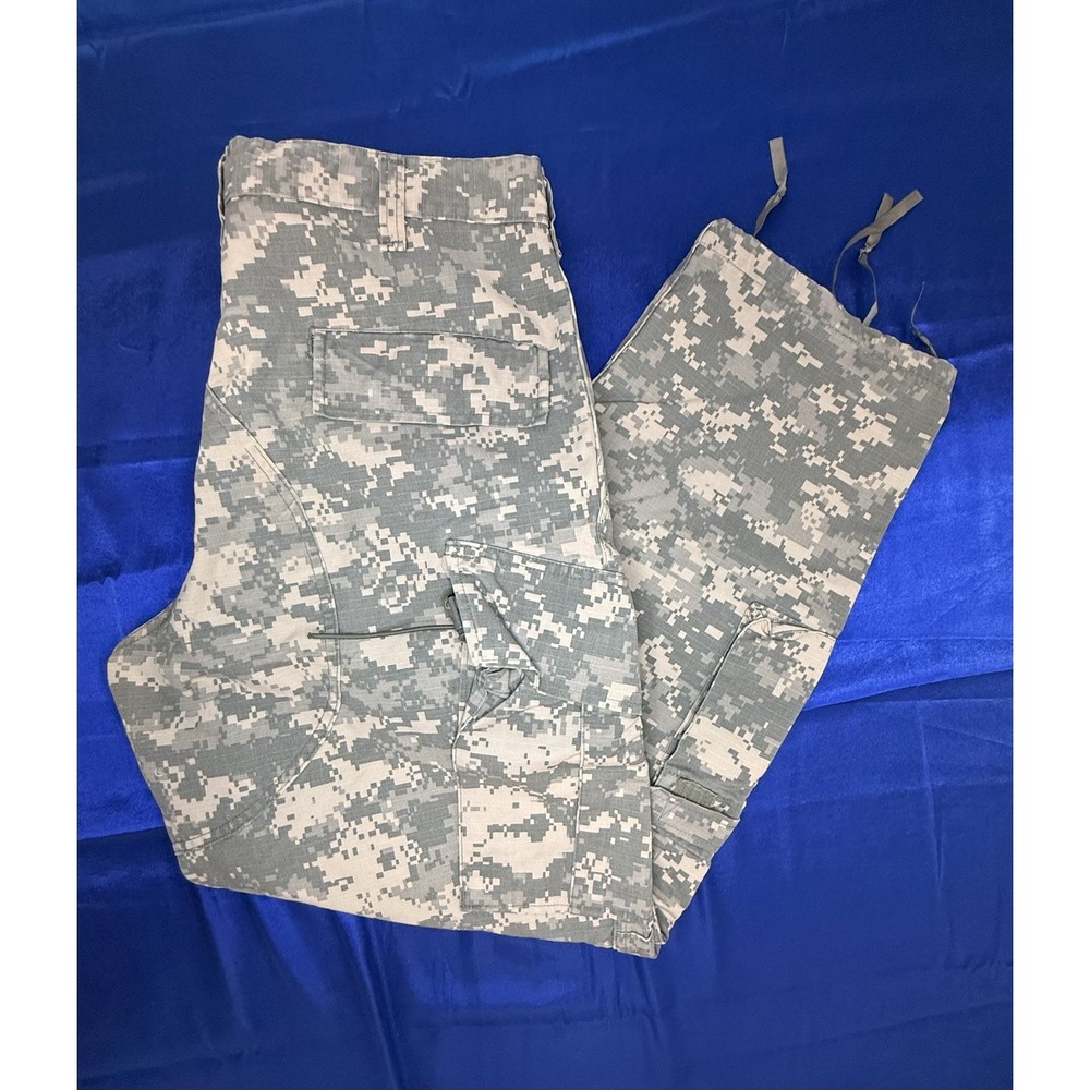 US Army Digital Camo Pants Men Medium Regular ACU Military Cargo Combat Trousers